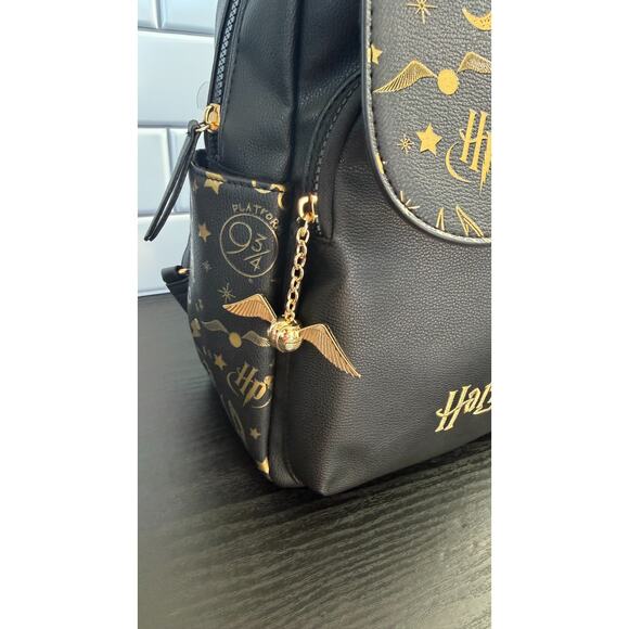 NEW Primark x Harry Potter Black and Gold Backpack main image 4